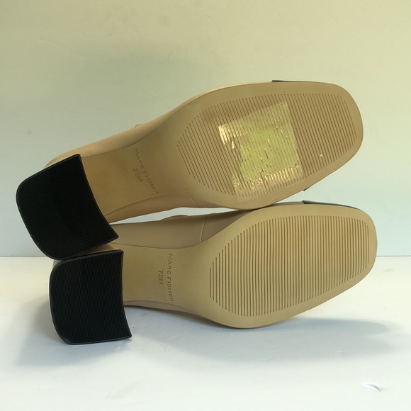 Marc Fisher Tan and Black Slingback Heels size 7.5M - Picture 7 of 11